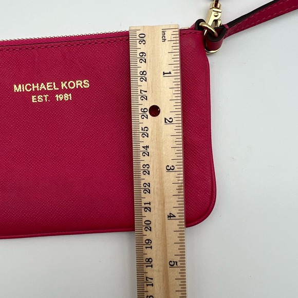 Michael Kors Hot Pink Wristlet with Zip Closure Colorful Preppy‎ Designer - Picture 9 of 11